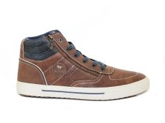 Baskets semi montantes Mustang marron 