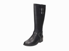 Bottes plates noires avec boucle Romy