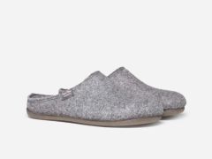 Chaussons slipper en feutre gris clair Mona