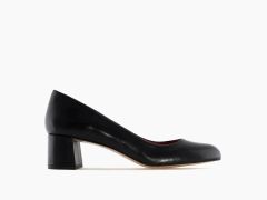 Escarpins en cuir noir Martina