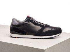 Sneakers ville Edmond en cuir noir