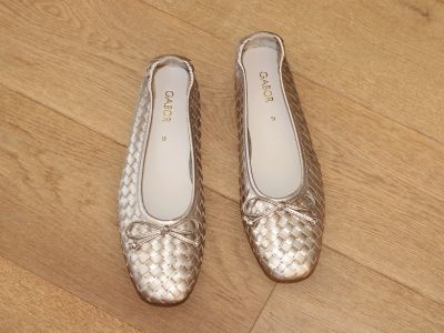 Ballerines tressées Gabor en cuir doré Idyle