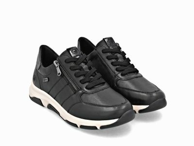 Baskets confort Remonte en cuir noir