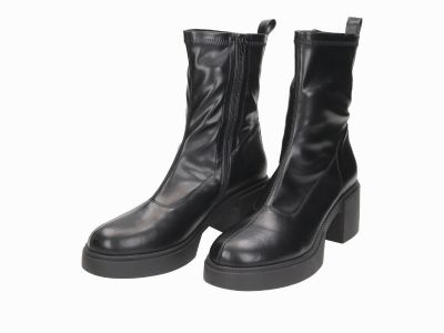 Bottines noires à talon carré Mara