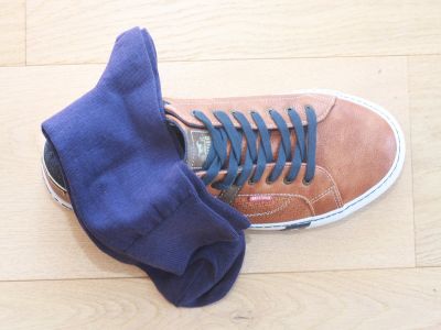 Chaussettes en coton bleu marine