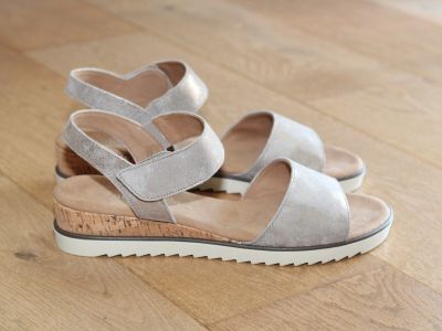Sandales Gabor en cuir irisé et largeur G