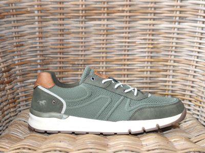 Sneakers sport Mustang en textile kaki