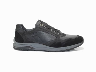 Sneakers SIOUX modèle Turibio en cuir noir